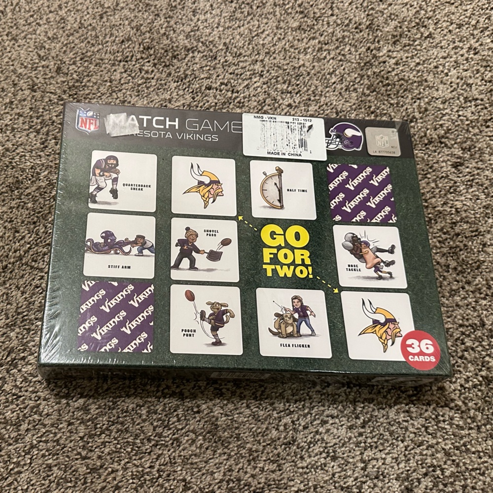 NFL Minnesota Vikings Match Game - Dark Green and Purple
